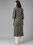 Yufta Green And off White Kurta And Palazzo Set | Grab2Buy