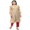 Lagi Women's Pink Printed Straight Kurta & Pant (MC45A) | Grab2Buy