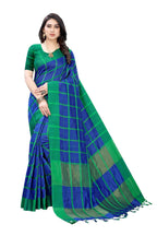 Vamika Navy Cotton Silk Weaving Saree (SATURN NAVY) | Grab2Buy