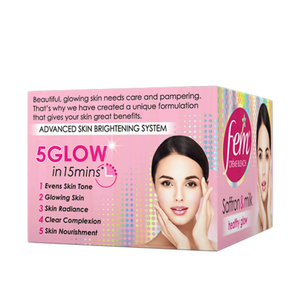 Fem Saffron & Milk Healthy Glow Creme Bleach | Grab2Buy