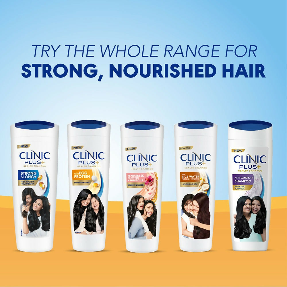Clinic Plus With Rice Water Protein + Vitamin-E Strong & Thick Shampoo | Grab2Buy