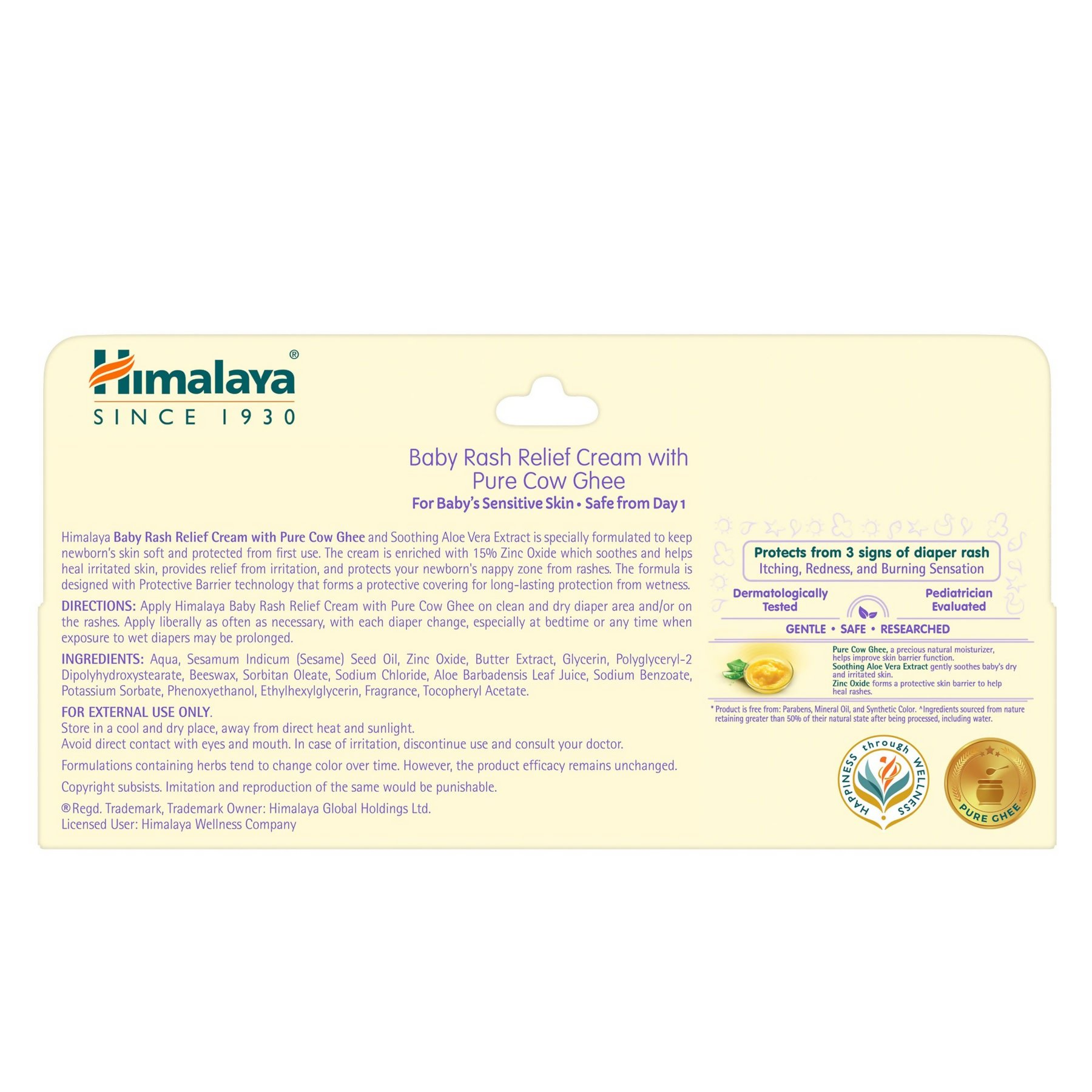 Himalaya Herbals Baby Rash Relief Cream with Pure Cow Ghee | Grab2Buy