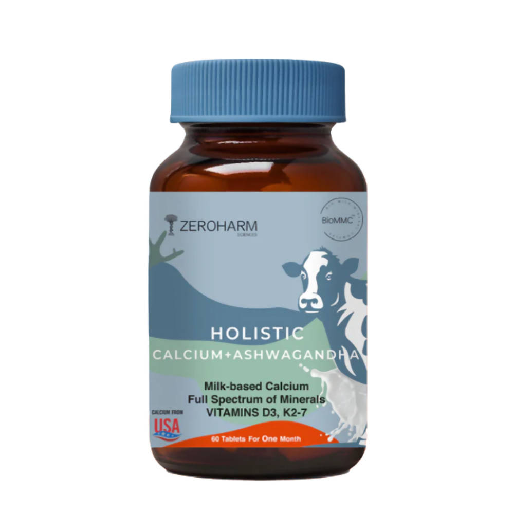 Zeroharm Holistic Calcium + Ashwagandha Tablets | Grab2Buy