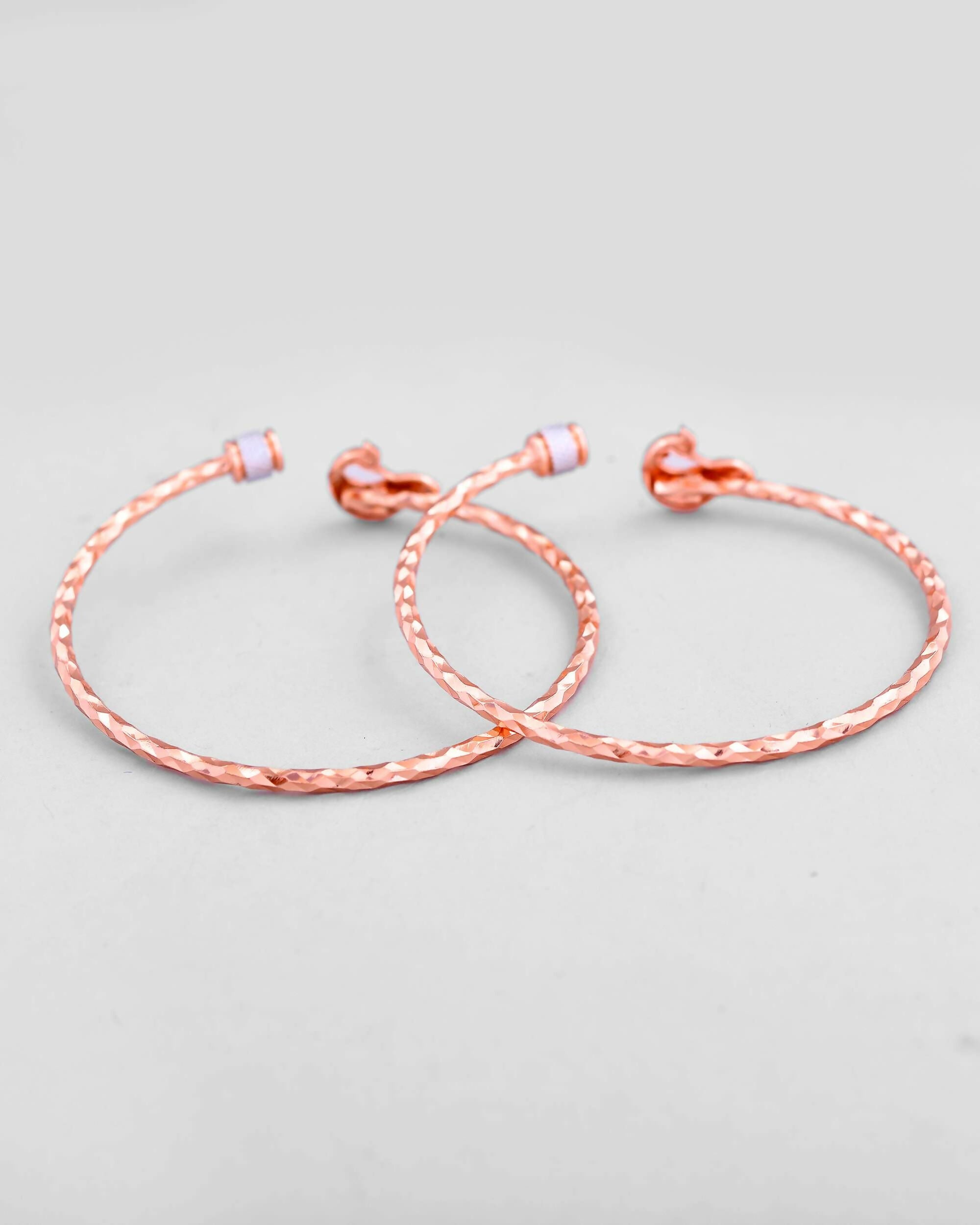 VOJ Set of 2 Dual Tone Bangles with Peacock Designed | Grab2Buy