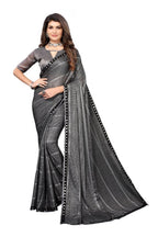 Vamika Grey Lycra Knitted Saree | Grab2Buy