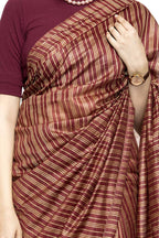 Mominos Fashion Maroon Color Bhagalpuri Saree | Grab2Buy