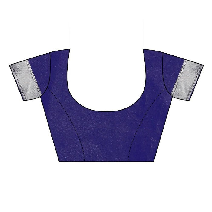 Vamika Banarasi Jacquard Weaving Blue Saree (AMEE BLUE) | Grab2Buy