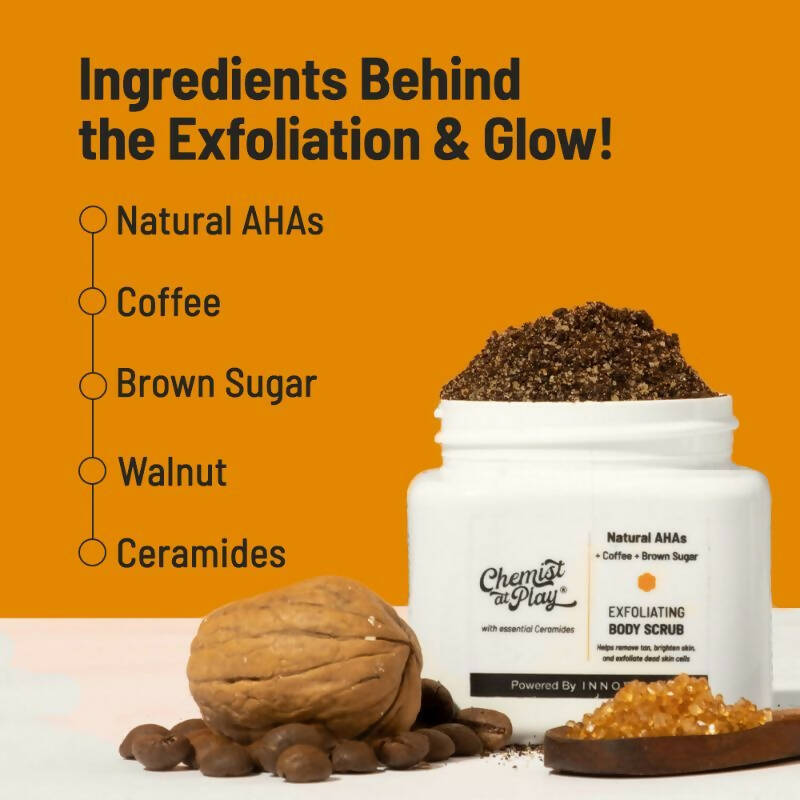 Chemist At Play Exfoliating Body Scrub For Removing Tan & Dead Skin Cells, Men & Women | Grab2Buy
