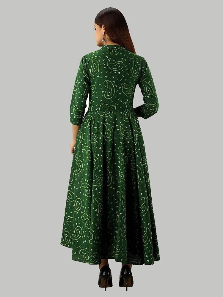 Vamika Rayon Green Party Wear Kurti | Grab2Buy