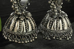 Mominos Fashion Johar Kamal Oxidised Silver-Plated With Ghungroo Jhumkas | Grab2Buy