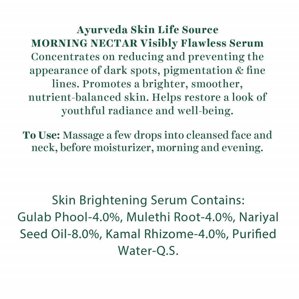 Biotique Advanced Ayurveda Bio Morning Nectar Visibly Flawless Serum | Grab2Buy