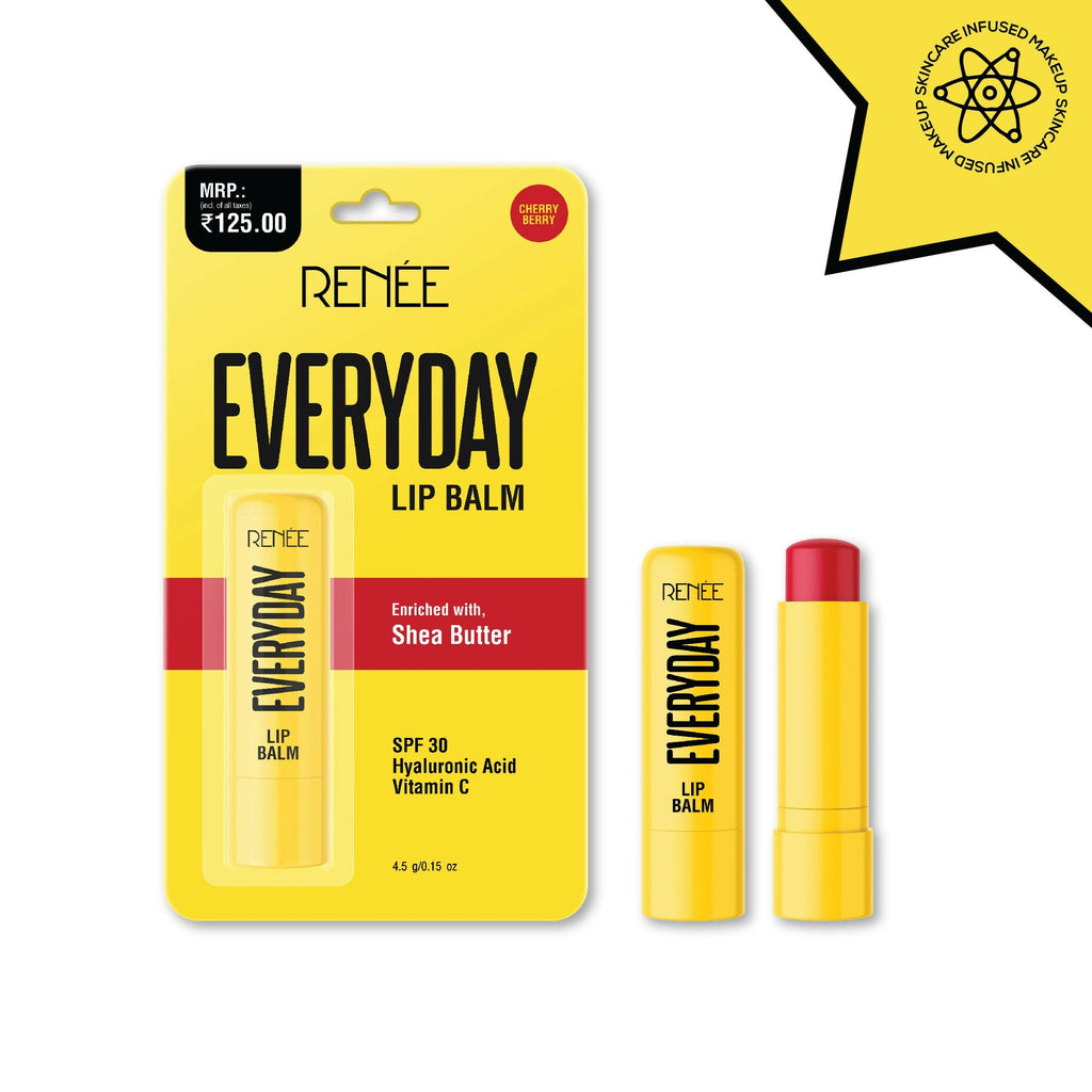 Renee Everyday Tinted Lip Balm - Cherry Berry, Moisturizes & Protects with SPF 30