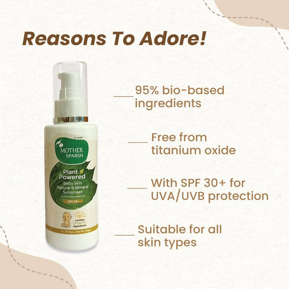 Mother Sparsh Plant Powered Baby Skin Natural & Mineral Sunscreen | Grab2Buy