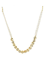 Gold-Polished White Kundan-Studded Pearl Beaded Matha Patti - Ruby Raang | Grab2Buy