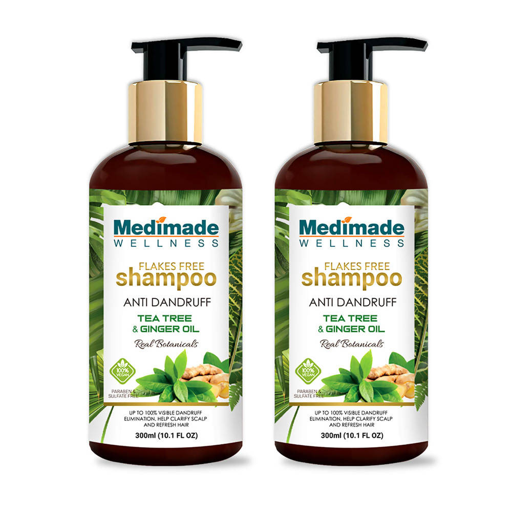 Medimade Wellness Flakes Free Anti Dandruff Shampoo with Tea Tree and Ginger Oil | Grab2Buy