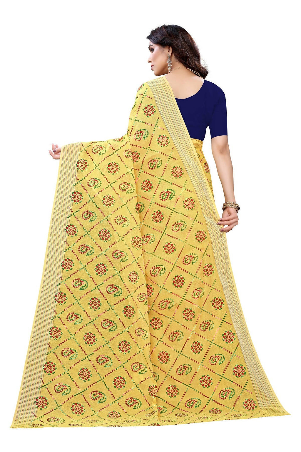 Vamika Yellow Linen Jari Border Saree (CHARVI YELLOW) | Grab2Buy