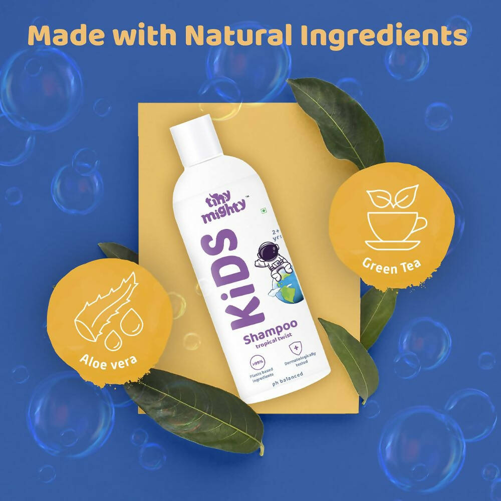 Tiny Mighty Kids Body Wash, Body Foam Wash, Body Lotion, Shampoo & Hair Oil Combo | Grab2Buy