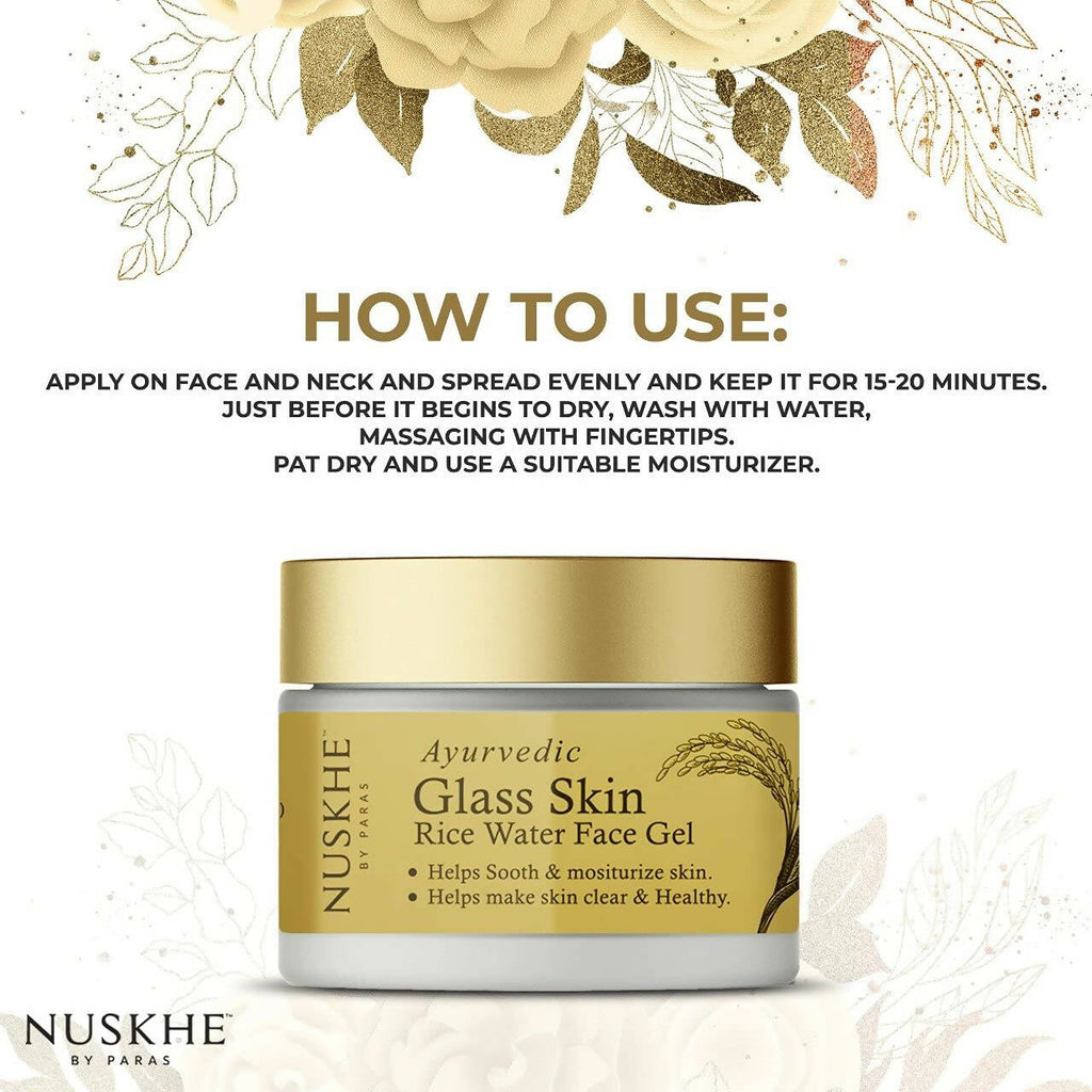 Nuskhe By Paras Ayurvedic Glass Skin Rice Water Face Gel | Grab2Buy