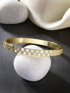 NVR Men's Set of 2 Gold & Black Rhodium-Plated Stainless Steel Kada Bracelet