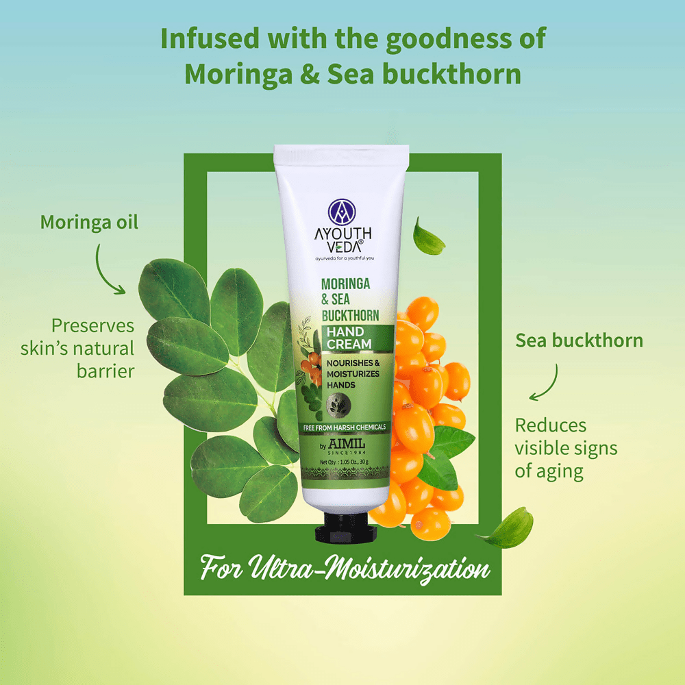 Ayouthveda Moringa & Sea Buckthorn Hand Cream | Grab2Buy