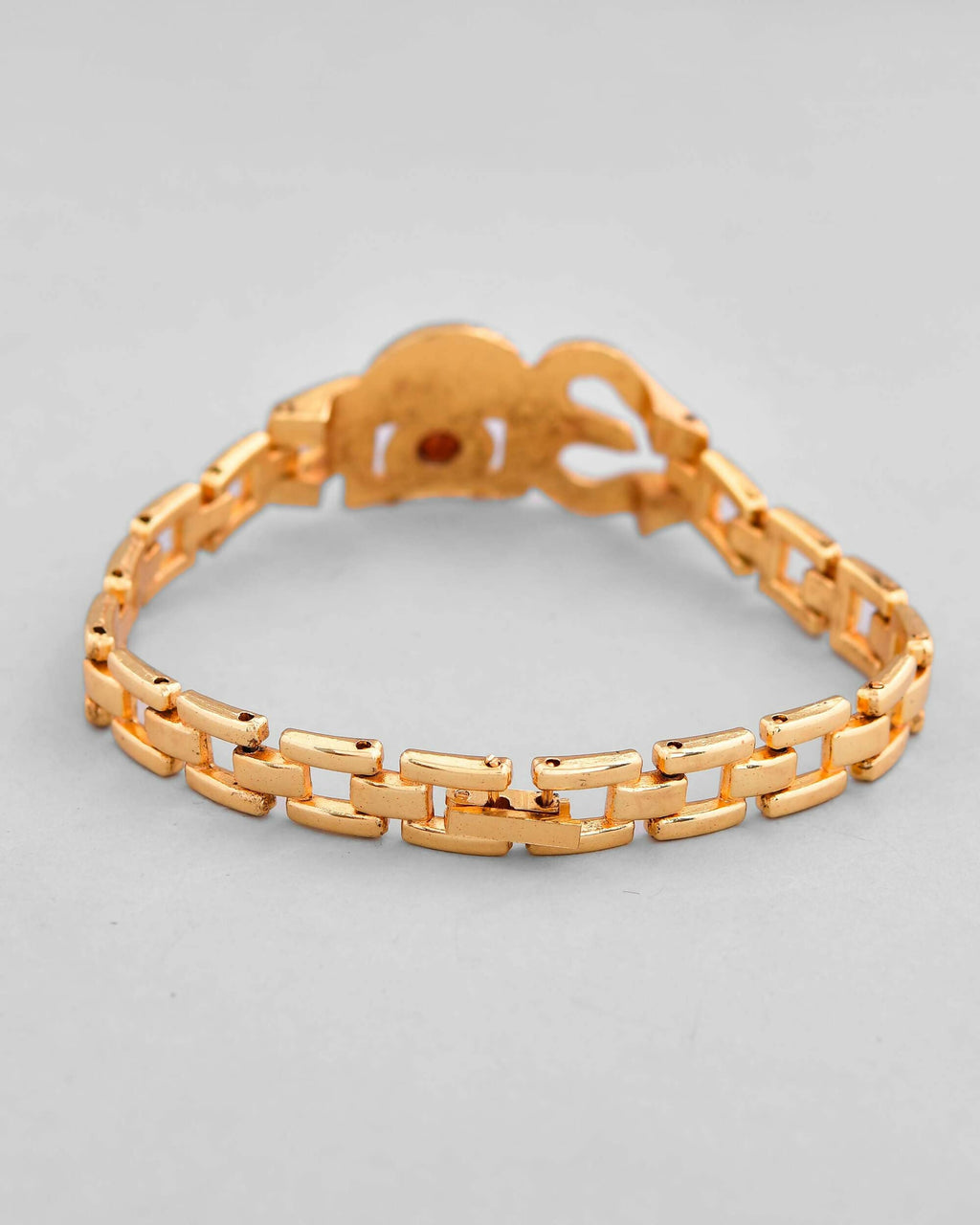 VOJ Gold-Polished Rudraksh Om Bracelet | Grab2Buy