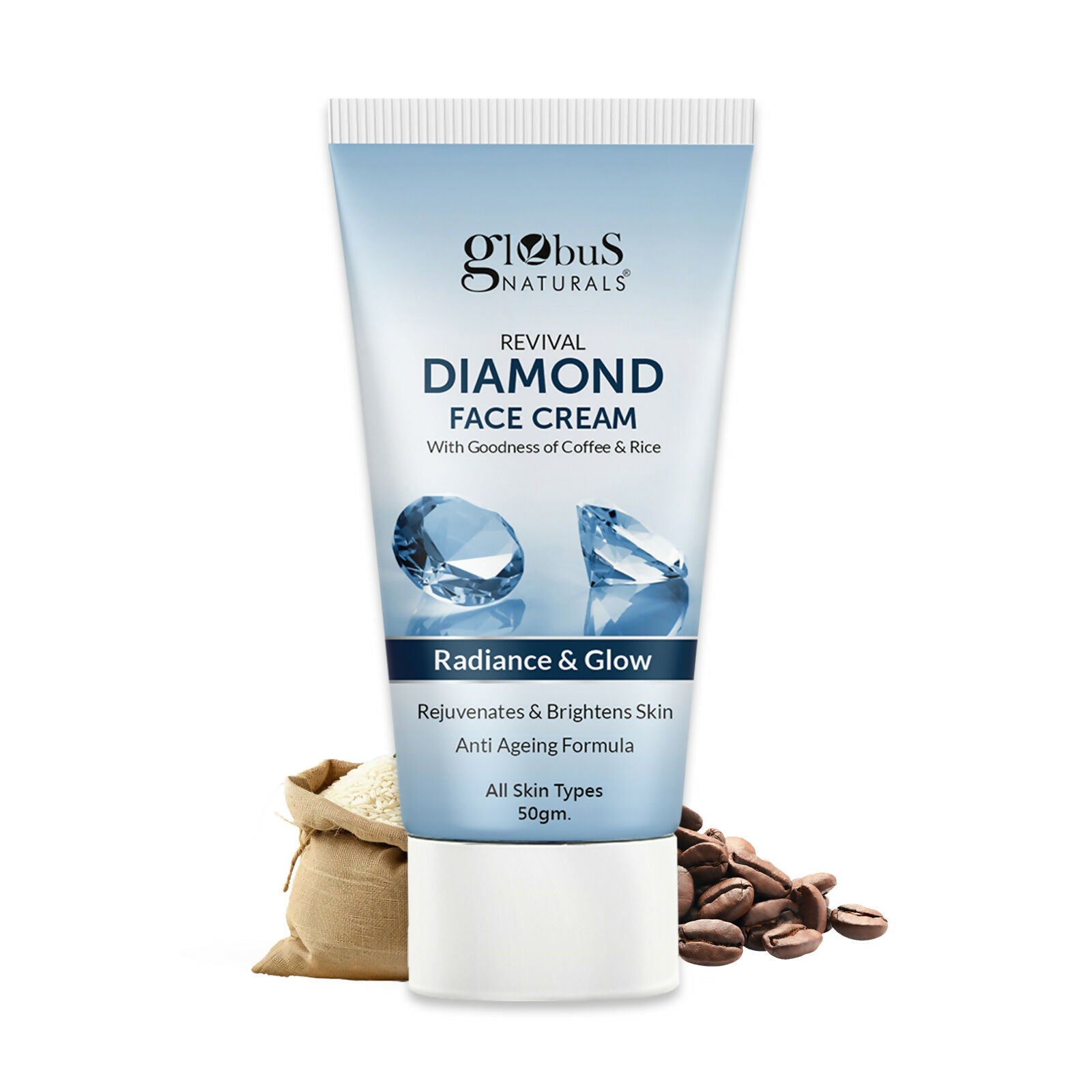 Globus Naturals Revival Diamond Face Cream, Suitable For All Skin Types | Grab2Buy