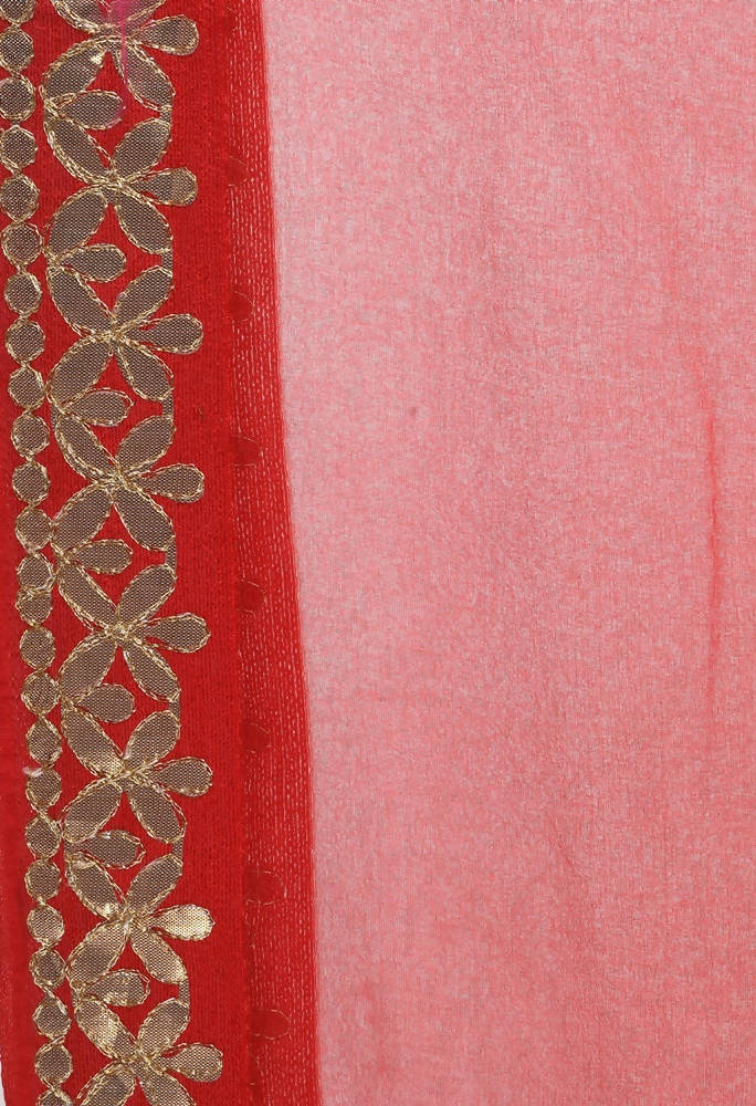 Mominos Fashion Red Orgenza Gotta Patti Dupatta | Grab2Buy