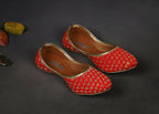 Tiny Bugs Girls Sequin Detailing Ethnic Juttis - Red | Grab2Buy