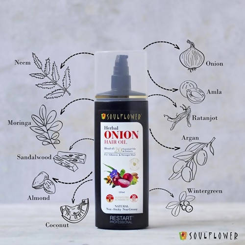 Soulflower Herbal Onion Hair Growth Oil | Grab2Buy