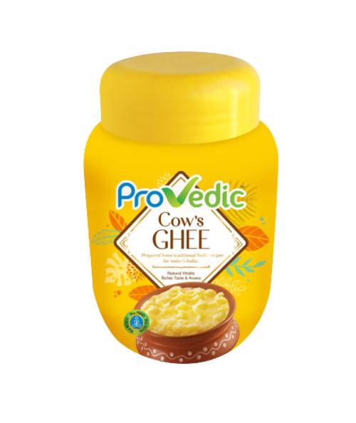ProVedic Cow Ghee | Pure and Natural (1000ml Pet Jar) Cow Ghee for Good Digestion and Immunity | Made with Fresh Cow's Milk, Granular (Danedaar) Texture | Rich Taste and Aroma | Grab2Buy