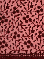 Maroon Woven Design Net Saree with Blouse Piece - Kalamkari | Grab2Buy