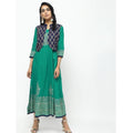 Cheera Kalidar Anarkali With Contrast Jacket On Foil Print Design Kurta | Grab2Buy