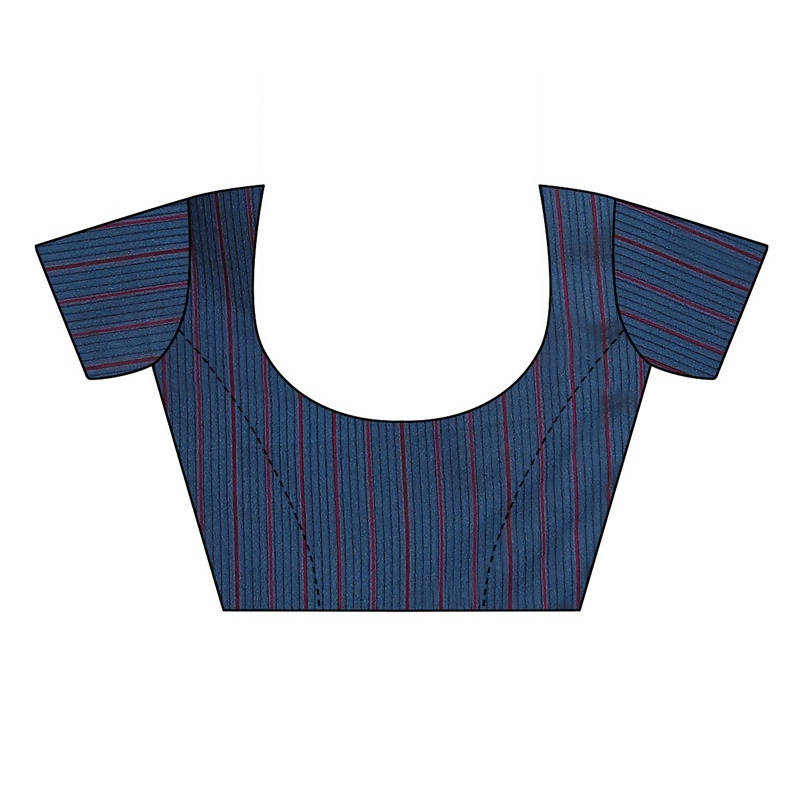 Vamika Navy Cotton Silk Weaving Saree (Binita Navy) | Grab2Buy