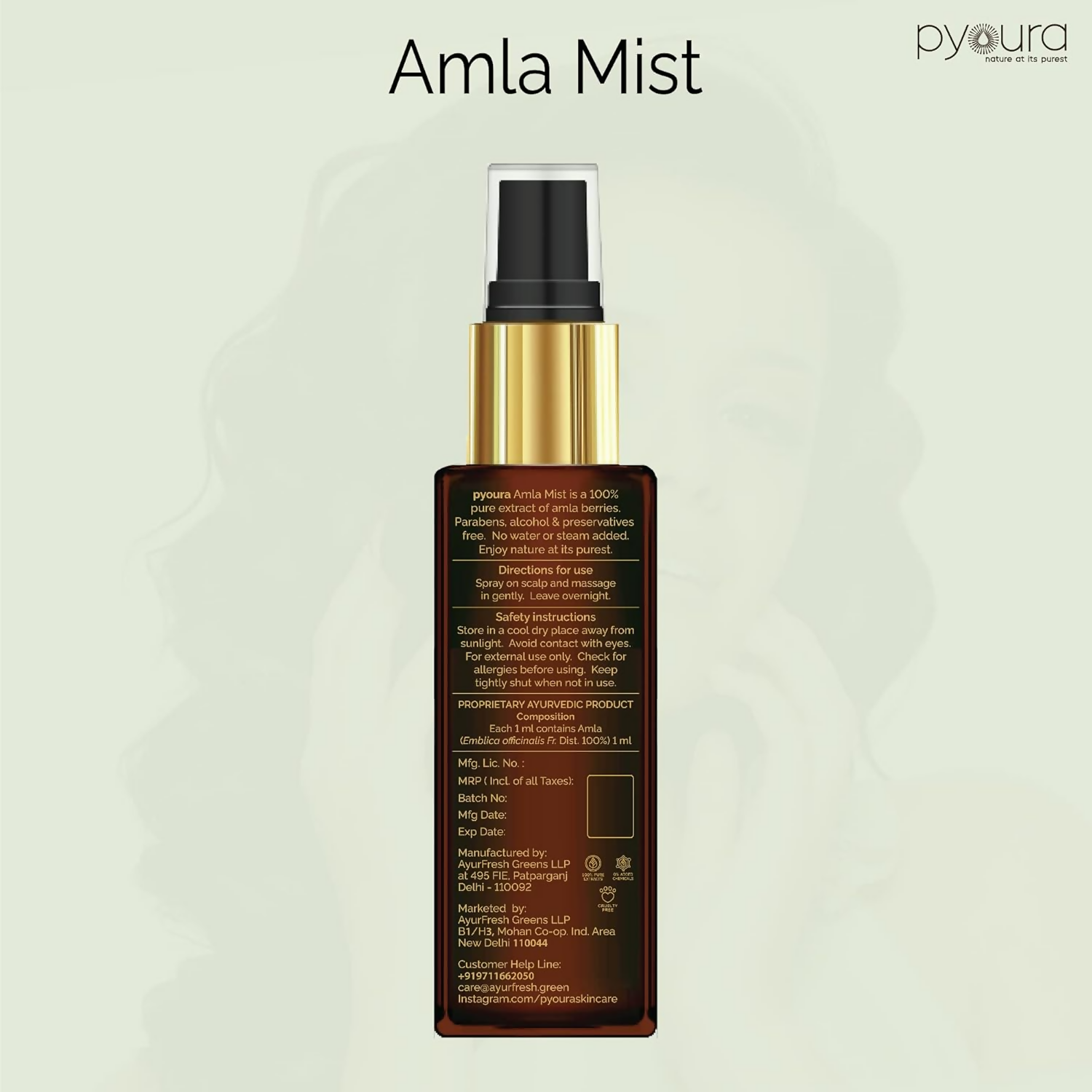 Pyoura Itchy Scalp Hair Growth Amla Hair Spray Serum Mist | Grab2Buy