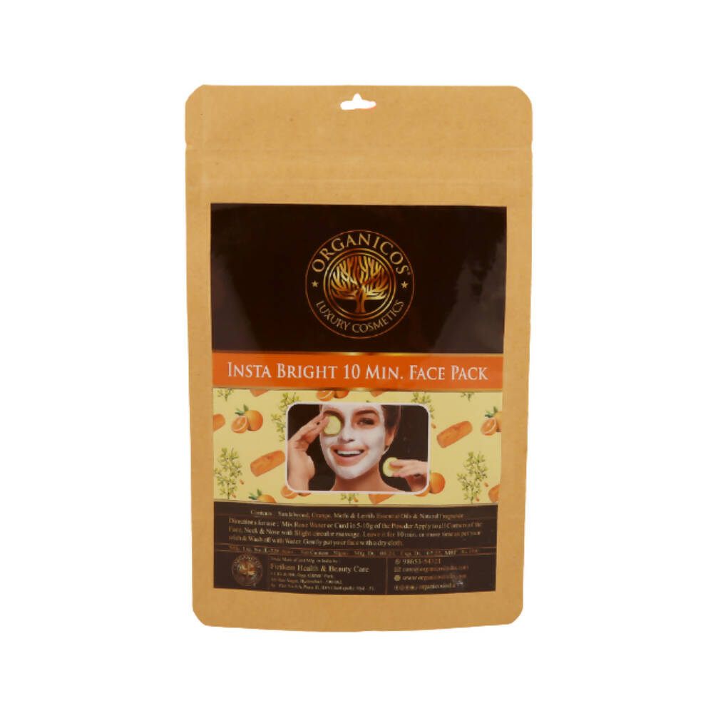 Organicos Insta Bright 10 Min Face Pack | Grab2Buy