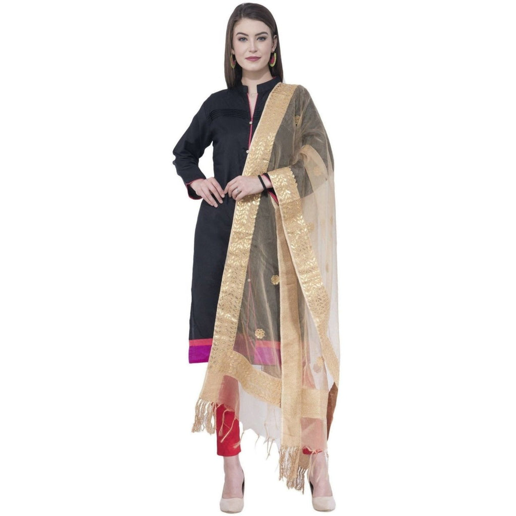 A R Silk Women's Gotta Patti Embroidery Orgenza Dupattas | Grab2Buy