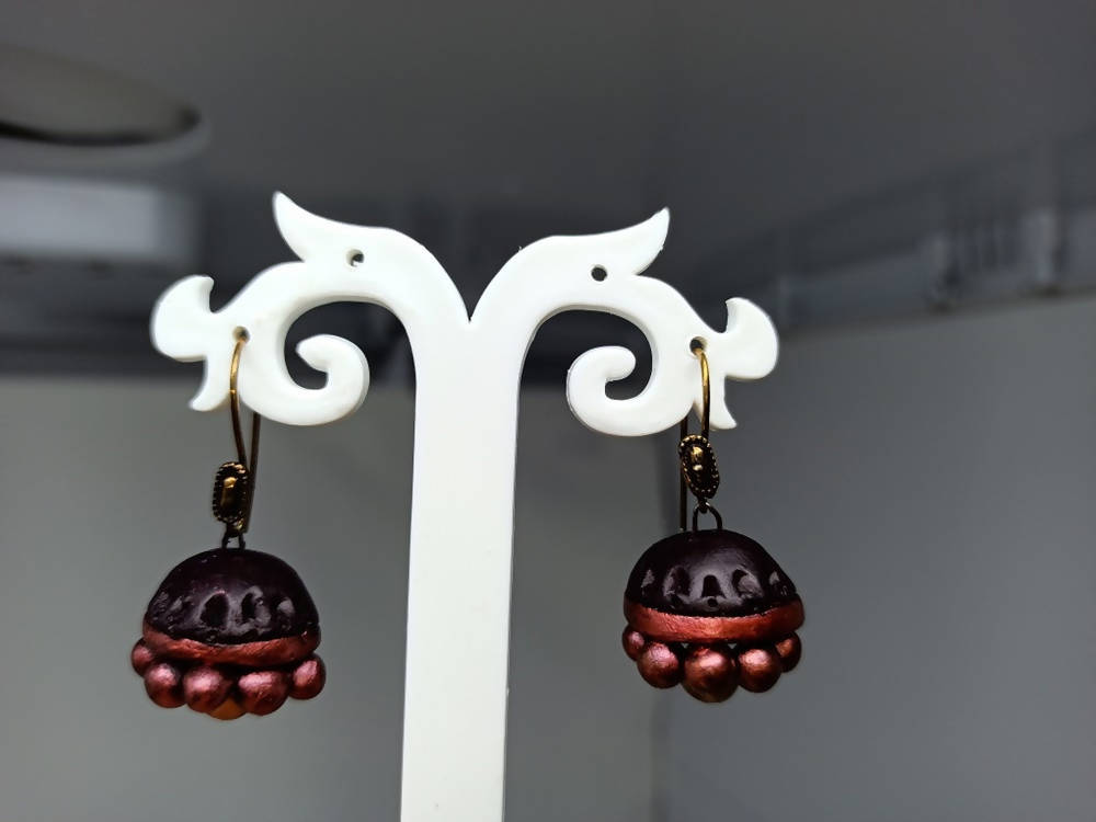 Terracotta Beautiful Boho Style Jhumkas | Grab2Buy