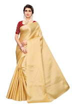 Vamika Golden Satin Designer Saree (GOLD DUST Red) | Grab2Buy