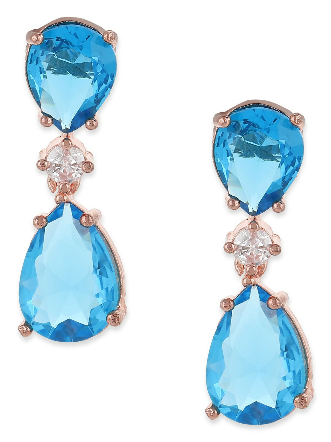Blue Stone Earrings- Ruby Raang | Grab2Buy