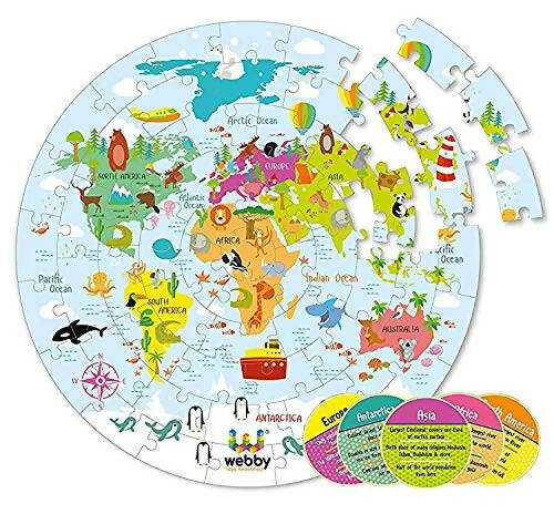 Webby Amazing World Map Jigsaw Floor Puzzle 60 Pcs | Grab2Buy