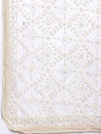 Myshka Women's White Net Solid Casual Dupatta | Grab2Buy