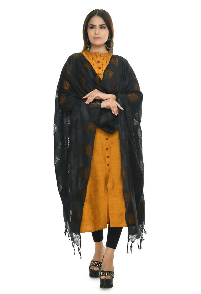 Mominos Fashion Black Window Dupatta | Grab2Buy