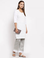 Myshka Beautiful Women's Grey Cotton Solid Casual Trouser | Grab2Buy