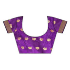 Vamika Banarasi Jacquard Weaving Violet Saree (Shining Violet) | Grab2Buy