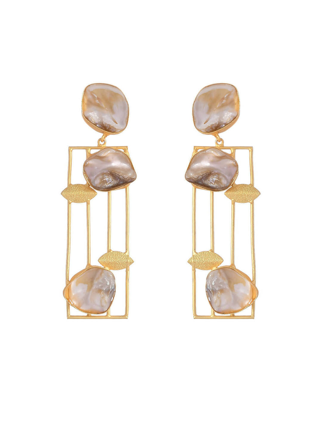 VOJ Women Gold Color stainless steel Earrings | Grab2Buy