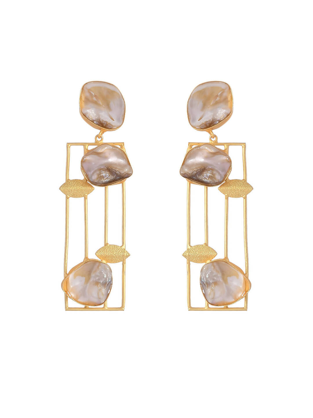 VOJ Women Gold Color stainless steel Earrings | Grab2Buy