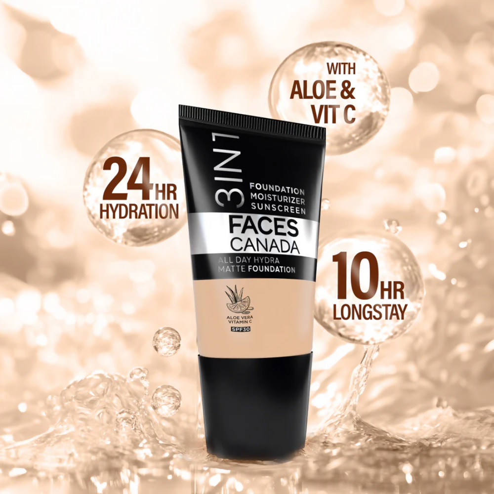 Faces Canada All Day Hydra Matte Mini Foundation - Caramel Natural 023 | Grab2Buy