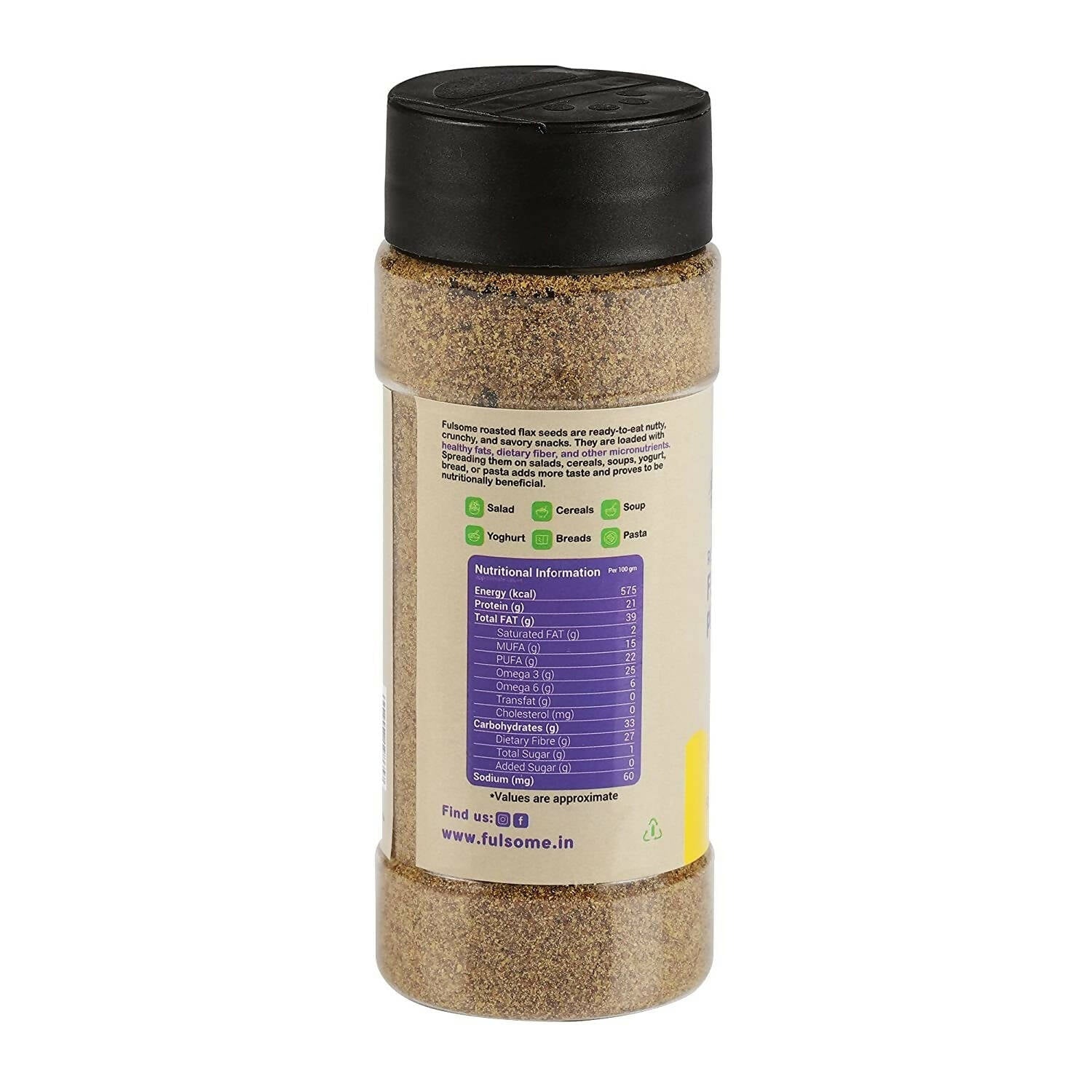 Fulsome Roasted Flax Seeds Powder - Lemon Roasted | Grab2Buy