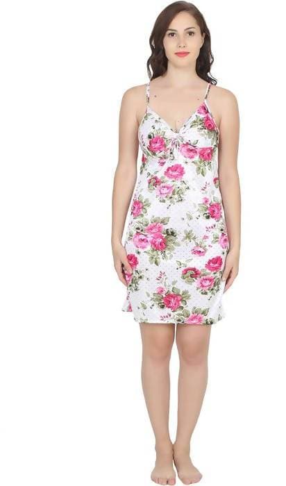 Ruhani HLSC Floral Printed Short Nighty Fits Bust (Ruhani-NT-06-FS) | Grab2Buy