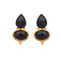 Nuyug 22K Gold Plated Black Embrace Earrings | Grab2Buy